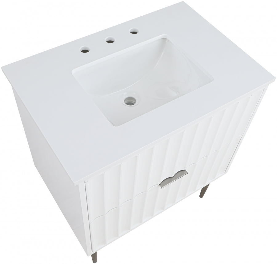 Meuble-lavabo mural pour salle de bain avec lavabo inclus