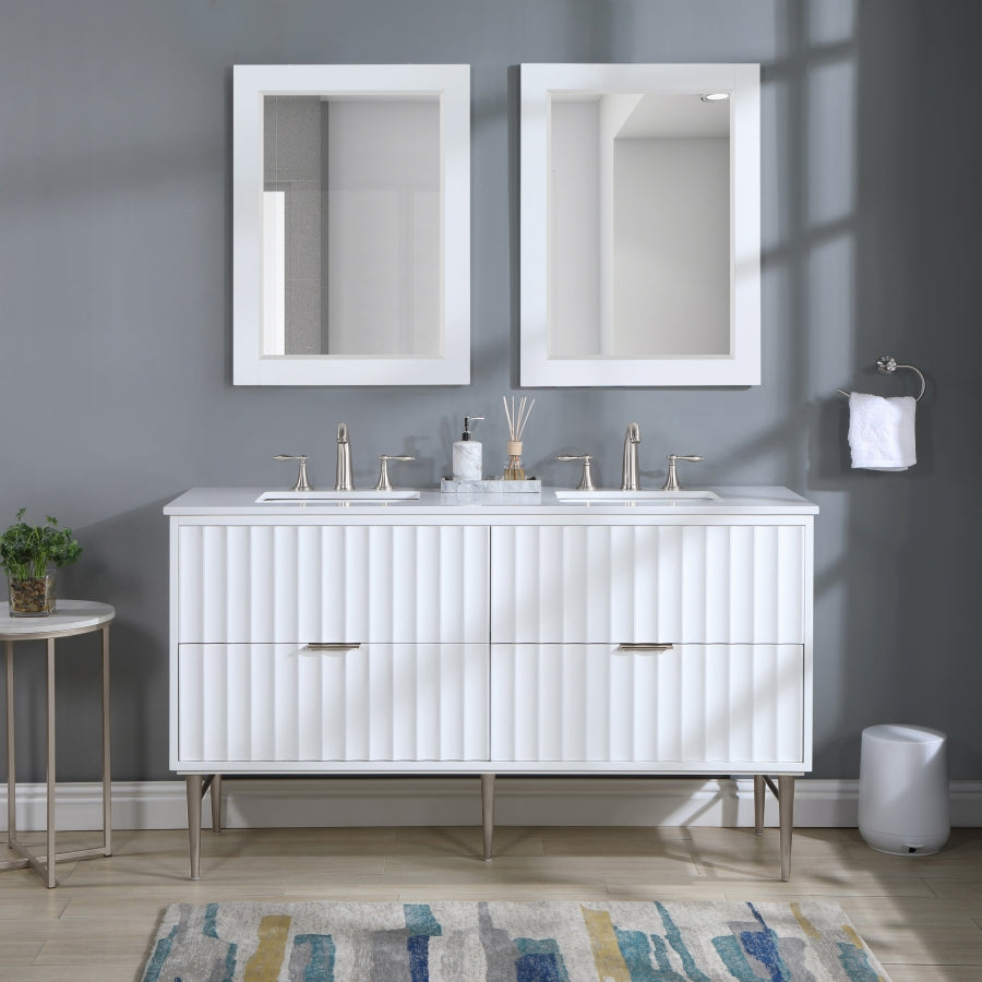 Meuble-lavabo mural pour salle de bain avec lavabo inclus