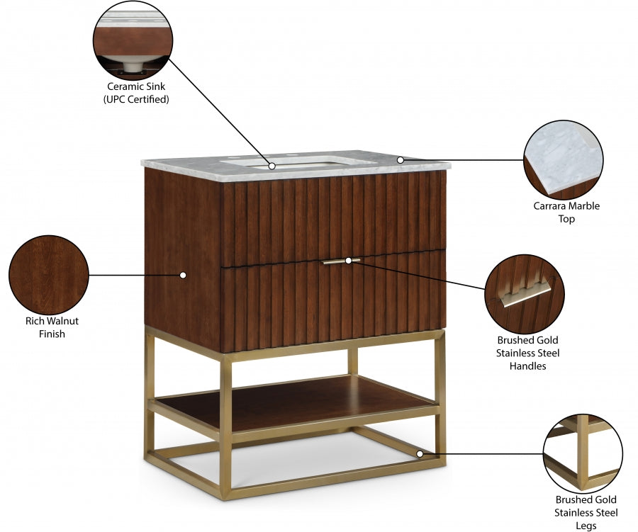 Meuble-lavabo mural pour salle de bain avec lavabo inclus