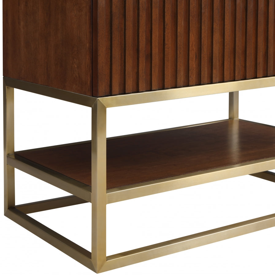 Monad Genuine Marble Top, Steel And Glass Base Vanity