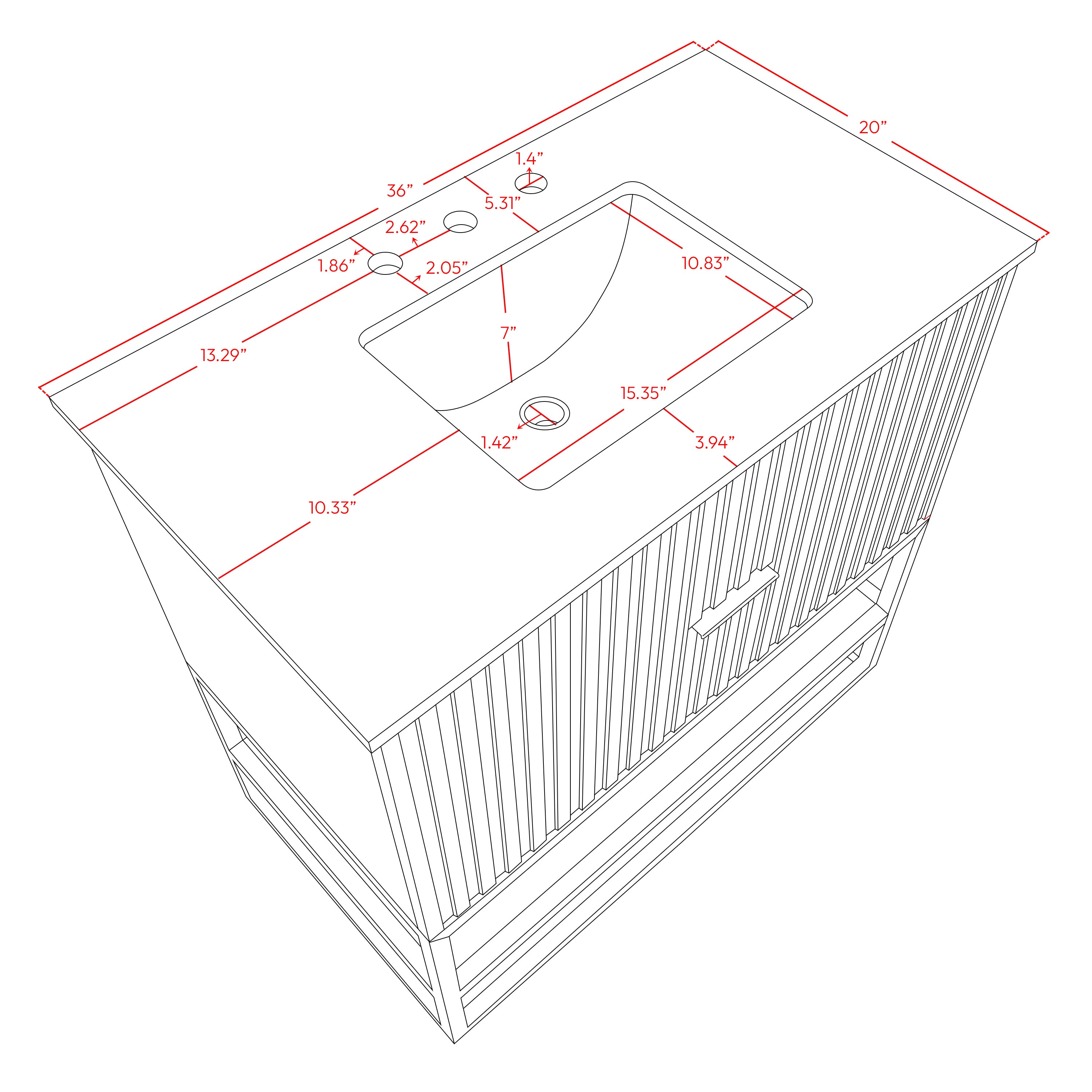Meuble-lavabo mural pour salle de bain avec lavabo inclus