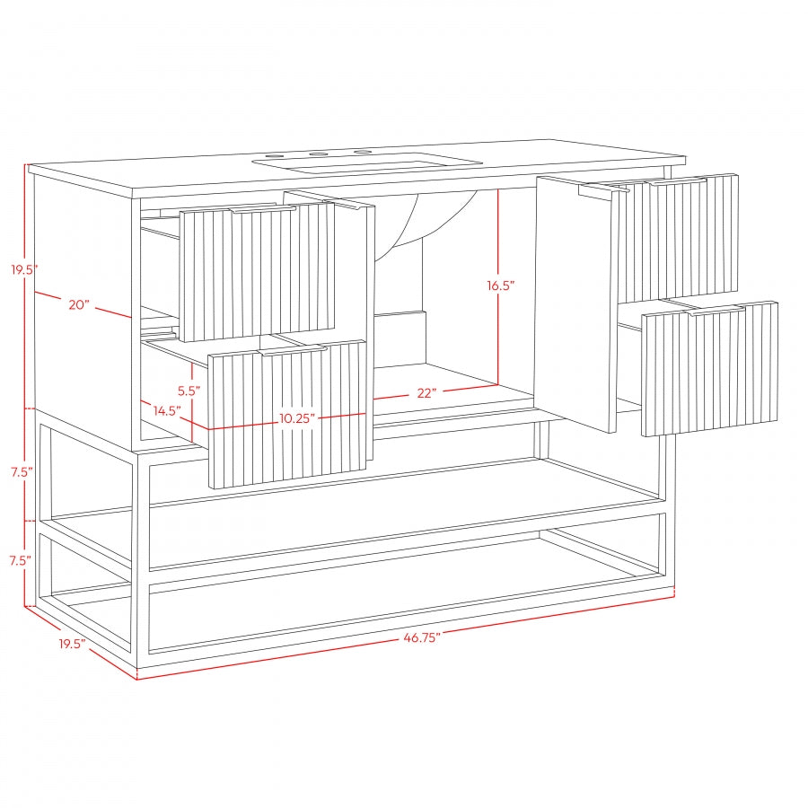 Meuble-lavabo mural pour salle de bain avec lavabo inclus
