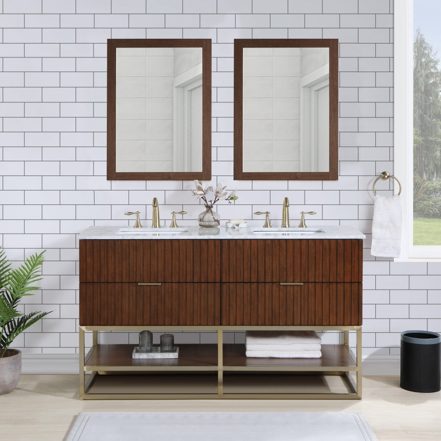 Meuble-lavabo mural pour salle de bain avec lavabo inclus