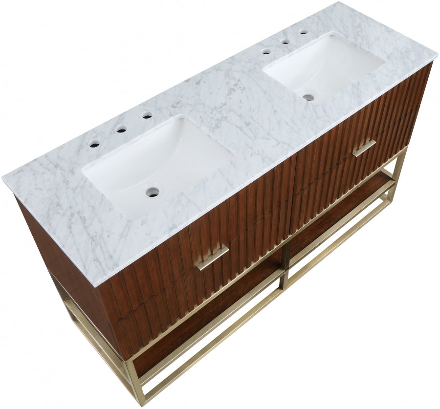 Meuble-lavabo mural pour salle de bain avec lavabo inclus