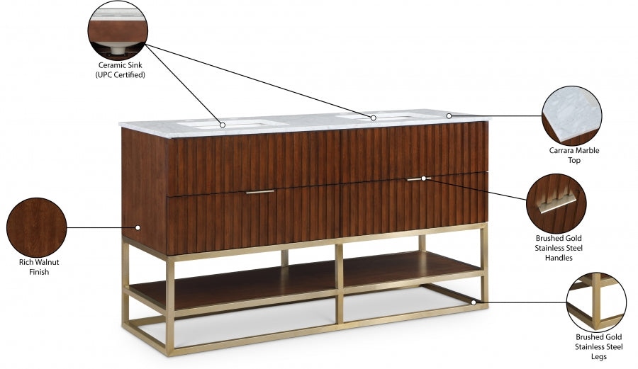 Meuble-lavabo mural pour salle de bain avec lavabo inclus