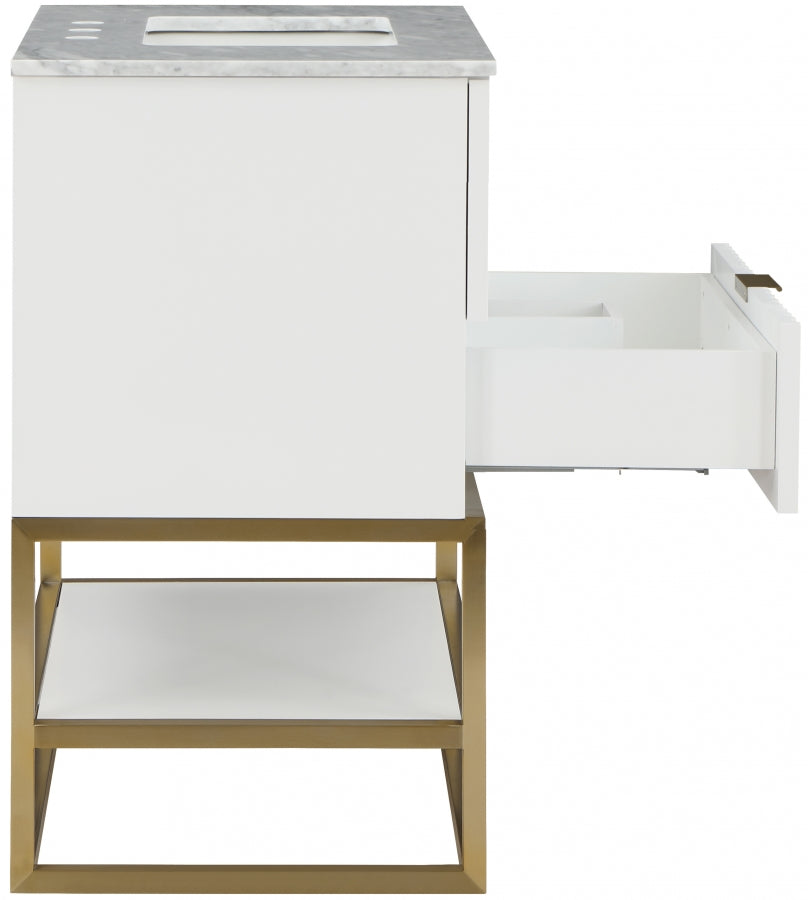 Meuble-lavabo mural pour salle de bain avec lavabo inclus