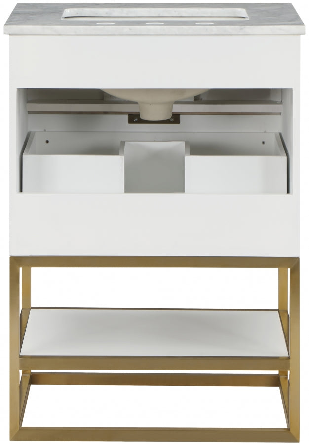 Meuble-lavabo mural pour salle de bain avec lavabo inclus