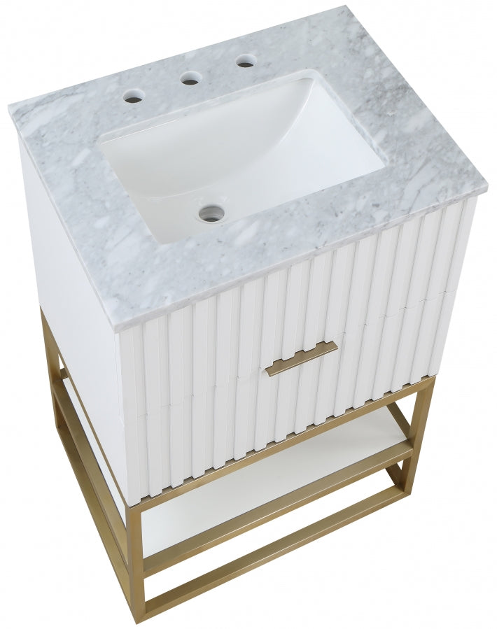 Meuble-lavabo mural pour salle de bain avec lavabo inclus