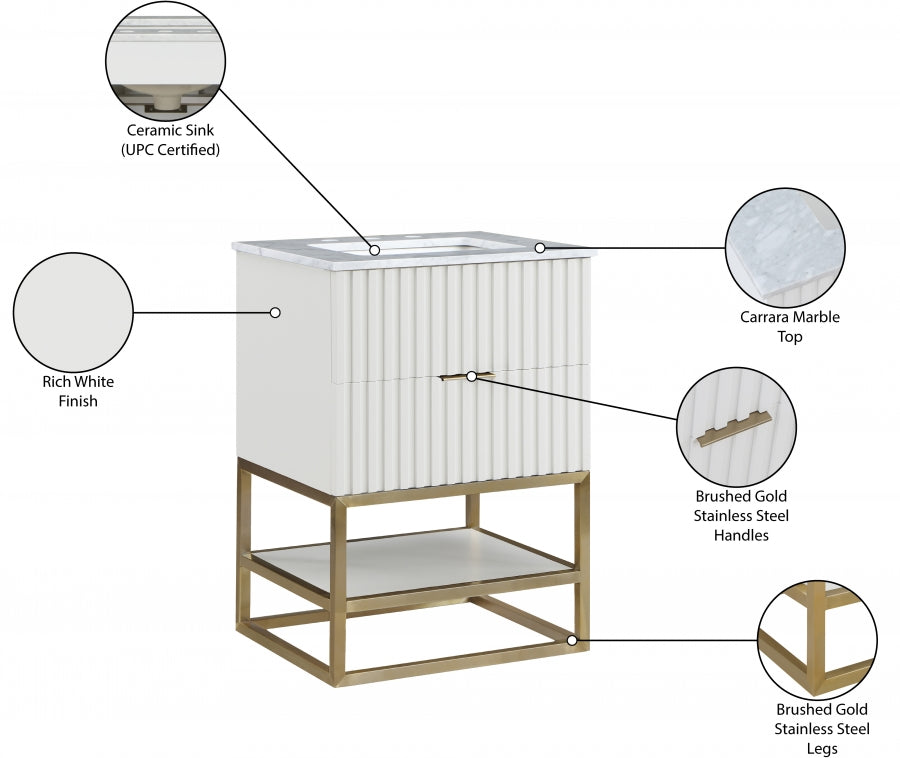 Meuble-lavabo mural pour salle de bain avec lavabo inclus