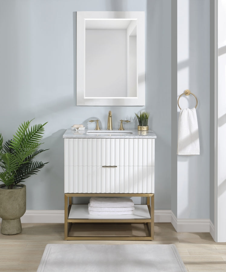 Meuble-lavabo mural pour salle de bain avec lavabo inclus