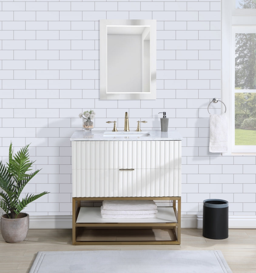 Meuble-lavabo mural pour salle de bain avec lavabo inclus