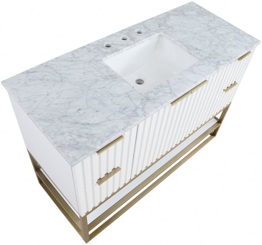 Meuble-lavabo mural pour salle de bain avec lavabo inclus