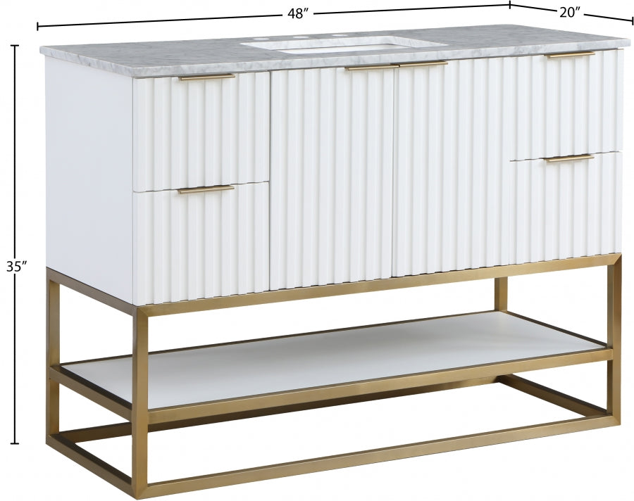Meuble-lavabo mural pour salle de bain avec lavabo inclus
