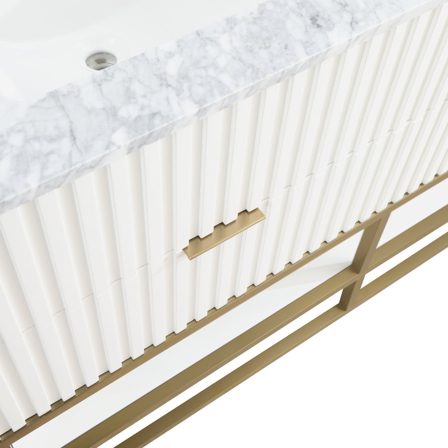Meuble-lavabo mural pour salle de bain avec lavabo inclus