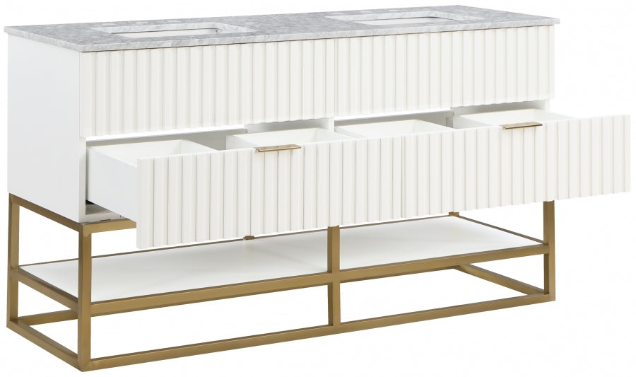 Meuble-lavabo mural pour salle de bain avec lavabo inclus