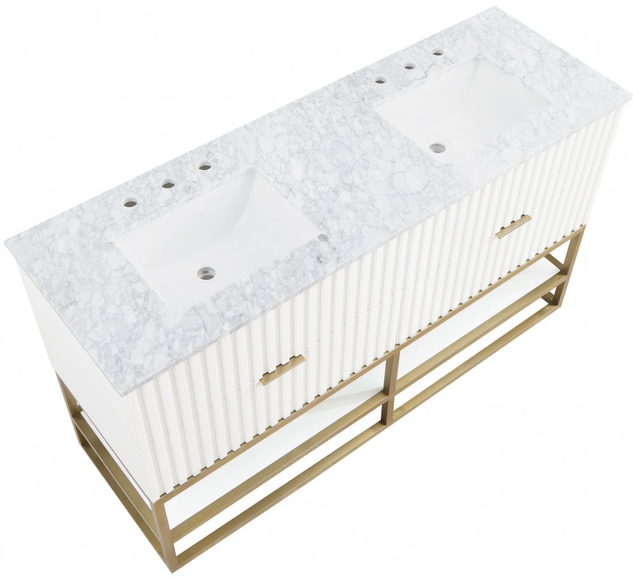 Meuble-lavabo mural pour salle de bain avec lavabo inclus