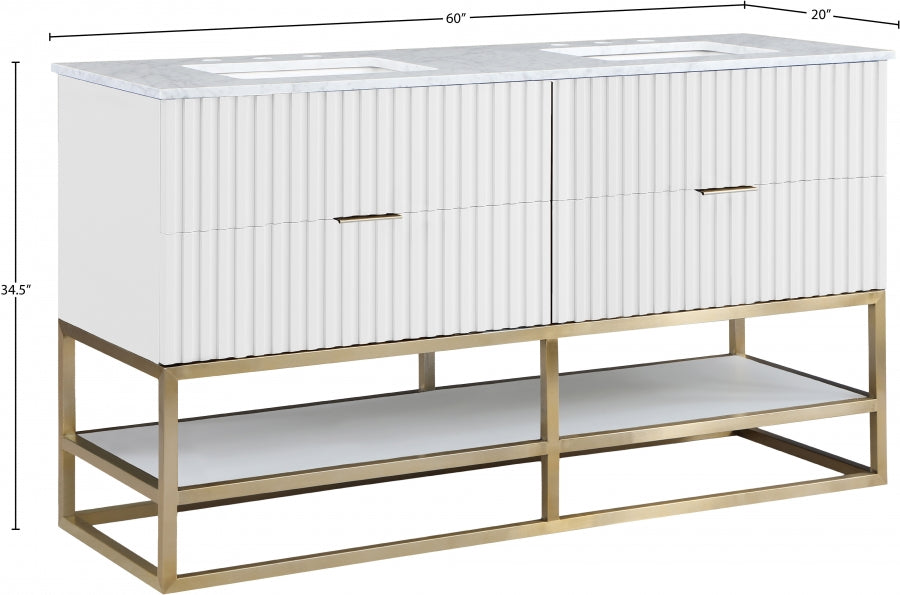 Meuble-lavabo mural pour salle de bain avec lavabo inclus