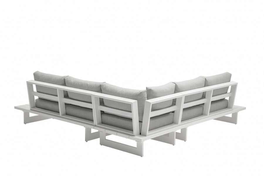 Maldives 102" Water Resistant Fabric Upholstered Outdoor Patio Modular Sectional