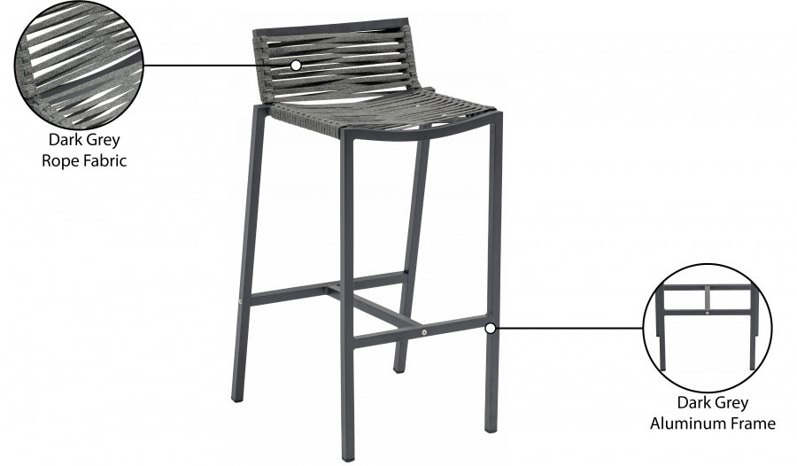 Maldives Mesh And Rope Fabric Outdoor Patio Bar Stool