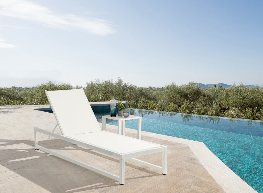 Maldives Mesh Water Resistant Fabric Outdoor Patio Adjustable Sun Chaise Lounge Chair