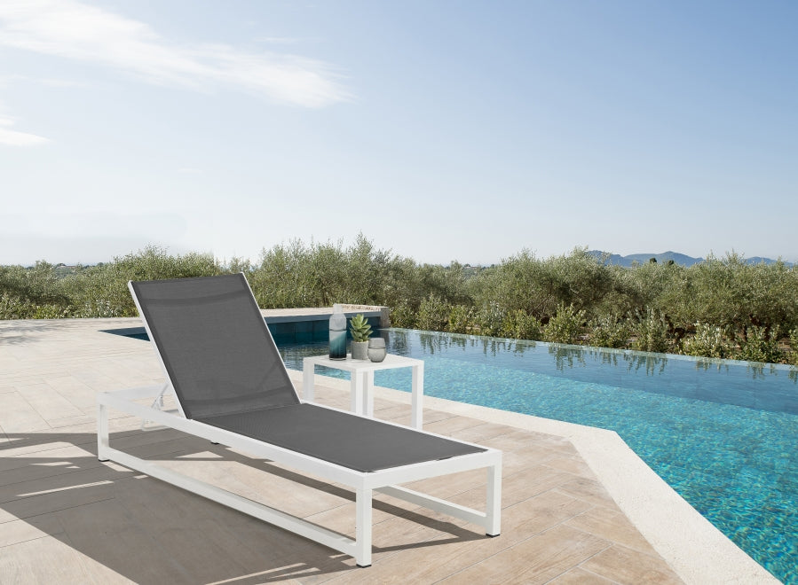 Maldives Mesh Water Resistant Fabric Outdoor Patio Adjustable Sun Chaise Lounge Chair