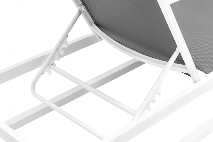 Maldives Mesh Water Resistant Fabric Outdoor Patio Adjustable Sun Chaise Lounge Chair
