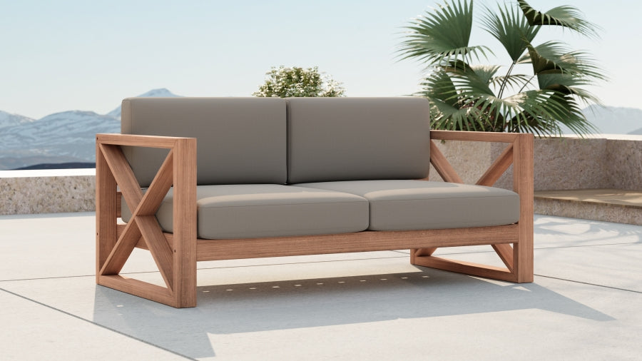 Anguilla Water Resistant Fabric Upholsetered Outdoor Patio Loveseat