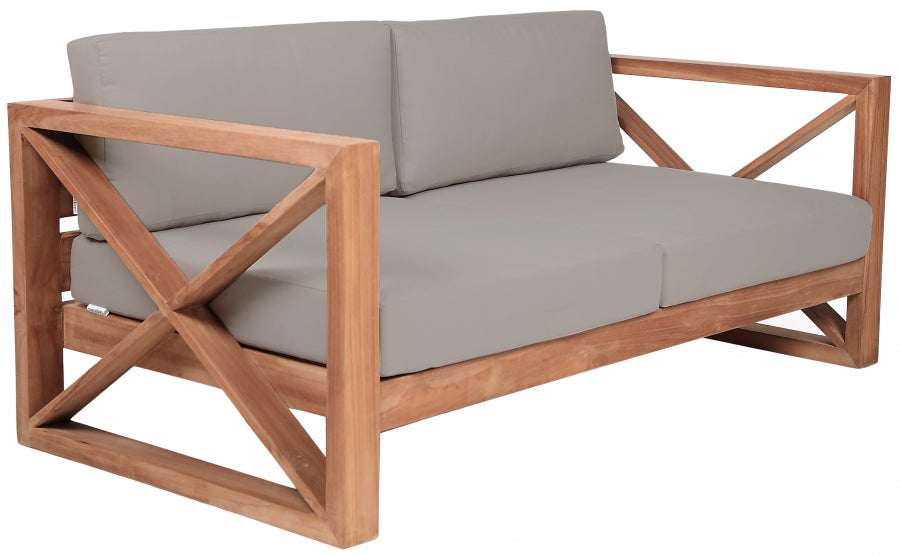 Anguilla Water Resistant Fabric Upholsetered Outdoor Patio Loveseat