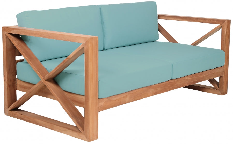Anguilla Water Resistant Fabric Upholsetered Outdoor Patio Loveseat