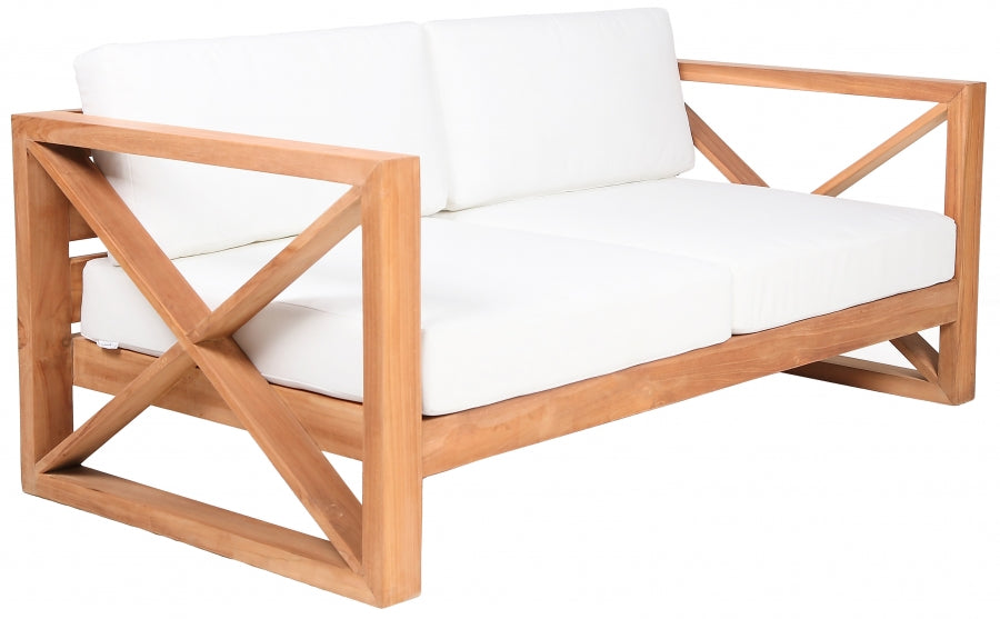 Anguilla Water Resistant Fabric Upholsetered Outdoor Patio Loveseat