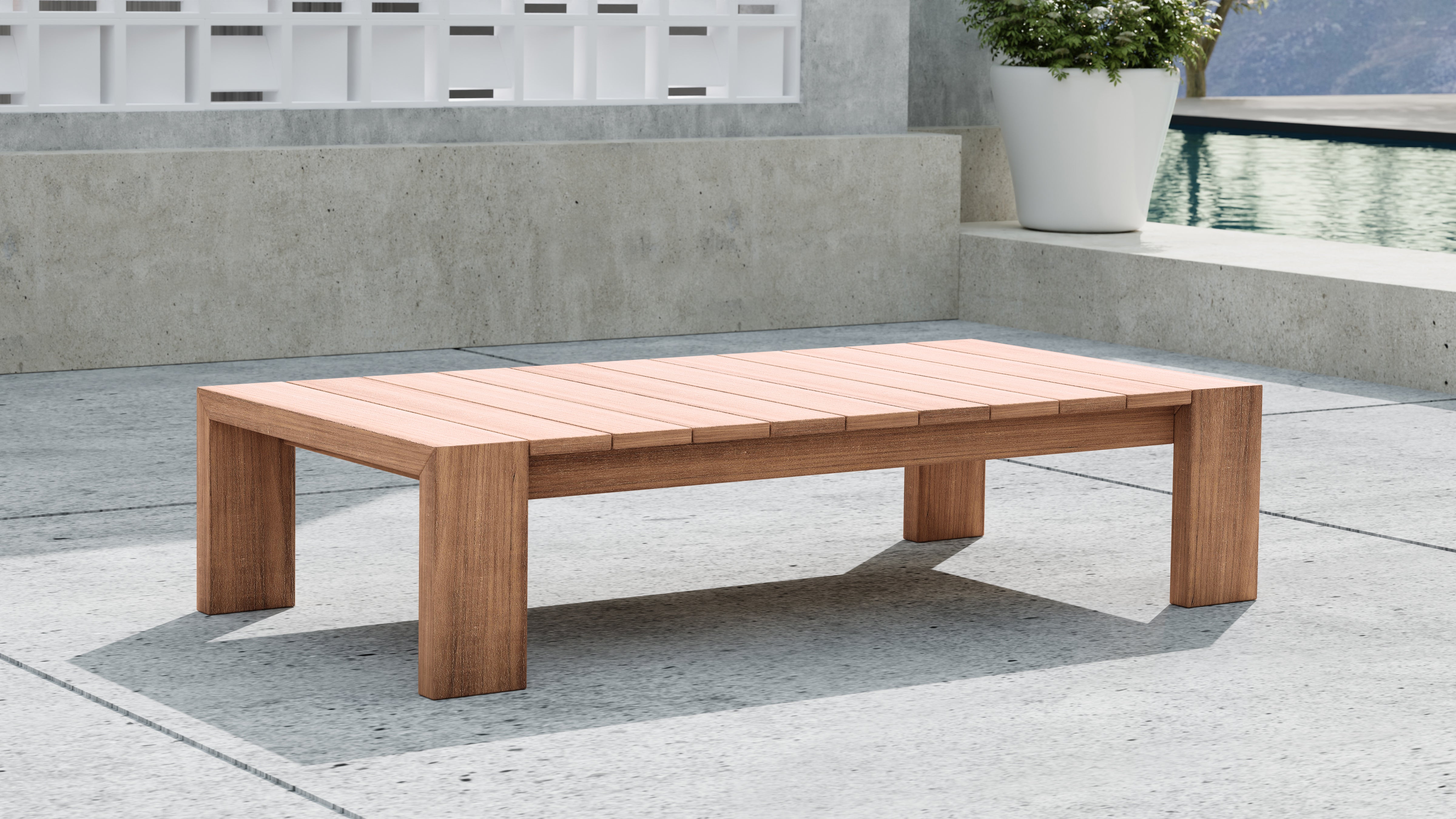 Table basse d'extérieur en teck d'Anguilla