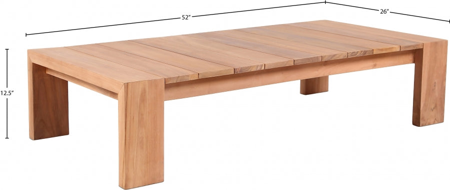 Table basse d'extérieur en teck d'Anguilla