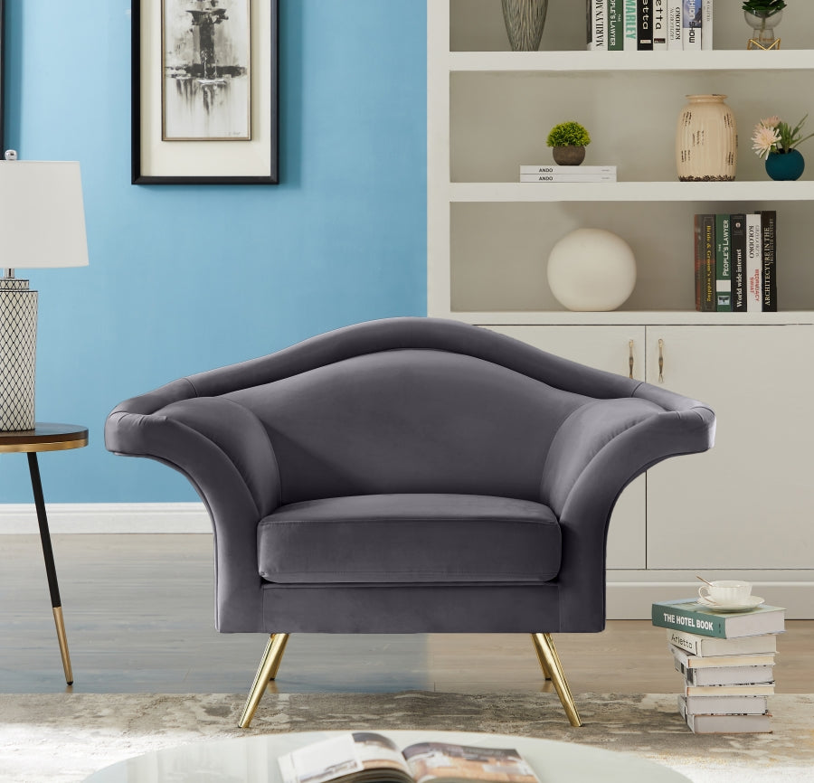 Fauteuil d'appoint rembourré en chenille Vivi 