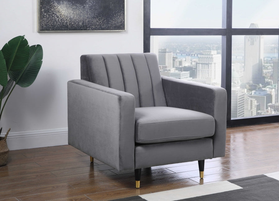 Fauteuil d'appoint rembourré en chenille Vivi 