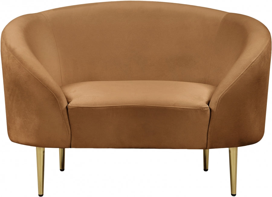 Fauteuil d'appoint rembourré en chenille Vivi 