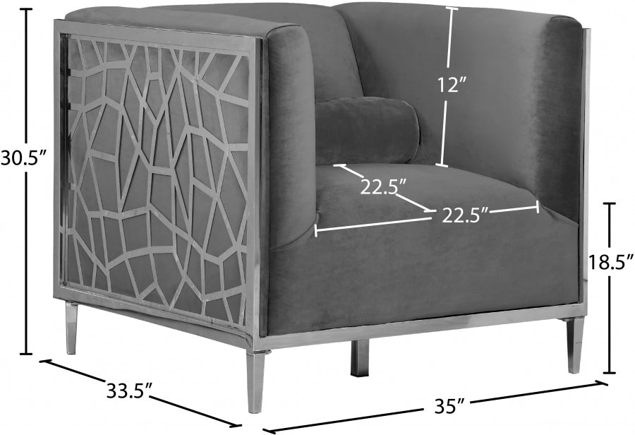 Fauteuil d'appoint rembourré en chenille Vivi 