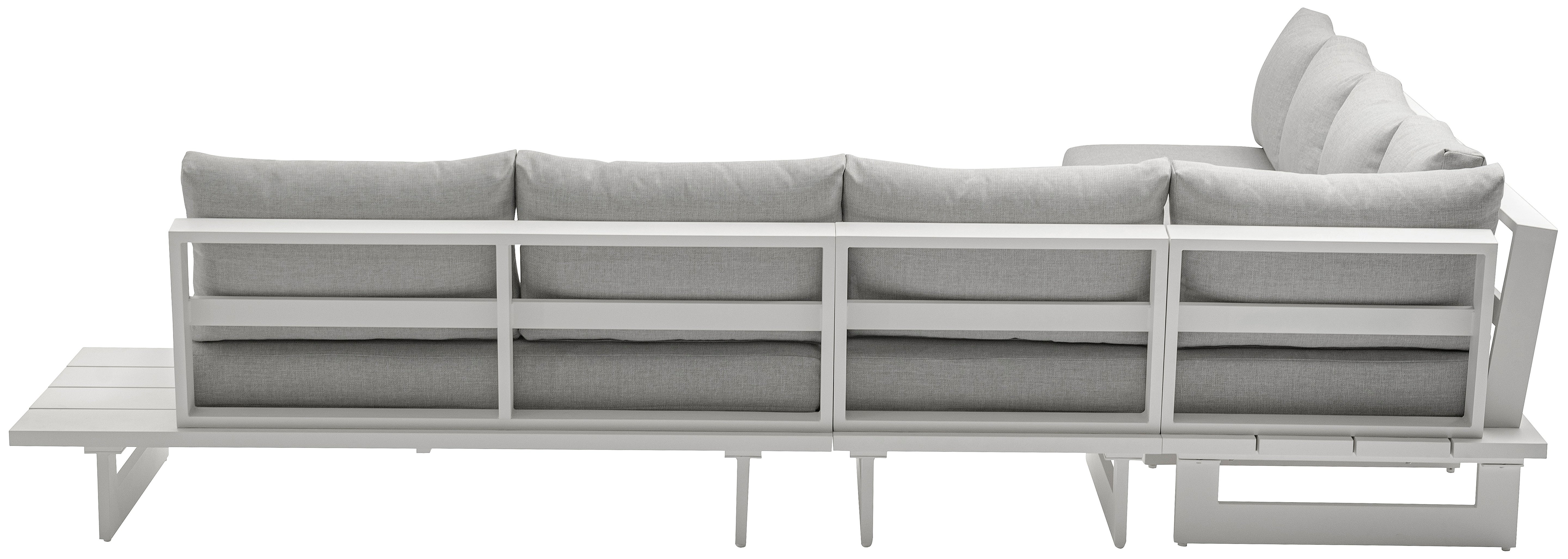 Maldives 129.5" Water Resistant Fabric Upholstered Outdoor Patio 5pc. Modular Sectional