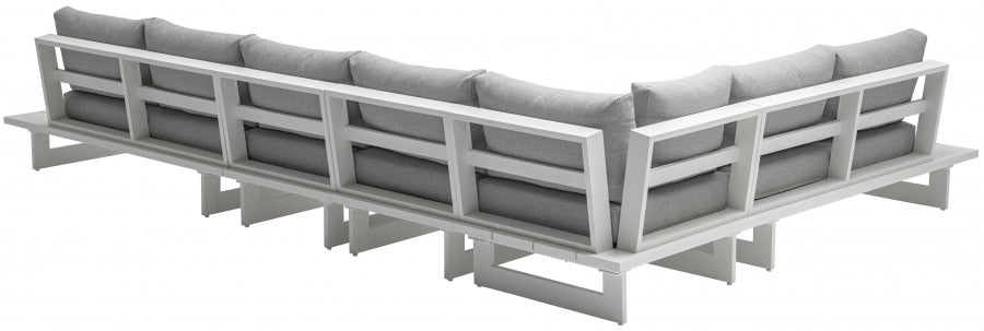Maldives 102" Water Resistant Fabric Upholstered Outdoor Patio 5pc. Modular Sectional