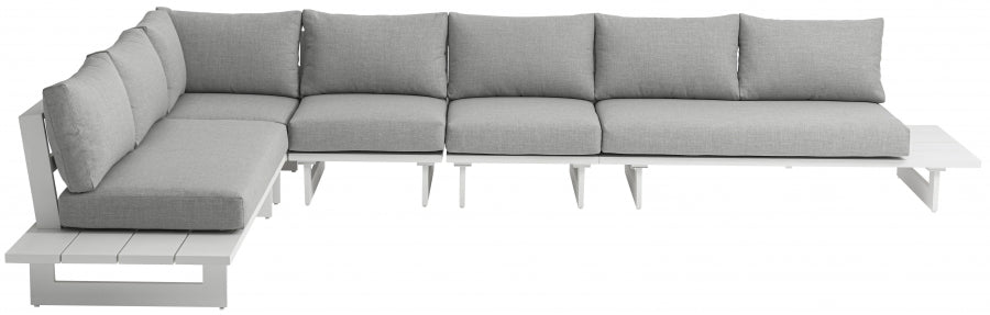 Maldives 102" Water Resistant Fabric Upholstered Outdoor Patio 5pc. Modular Sectional