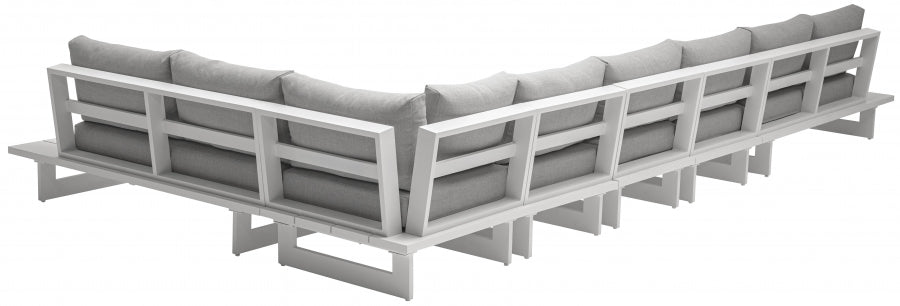 Maldives 102" Water Resistant Fabric Upholstered Outdoor Patio 6pc. Modular Sectional