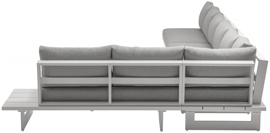 Maldives 102" Water Resistant Fabric Upholstered Outdoor Patio 6pc. Modular Sectional