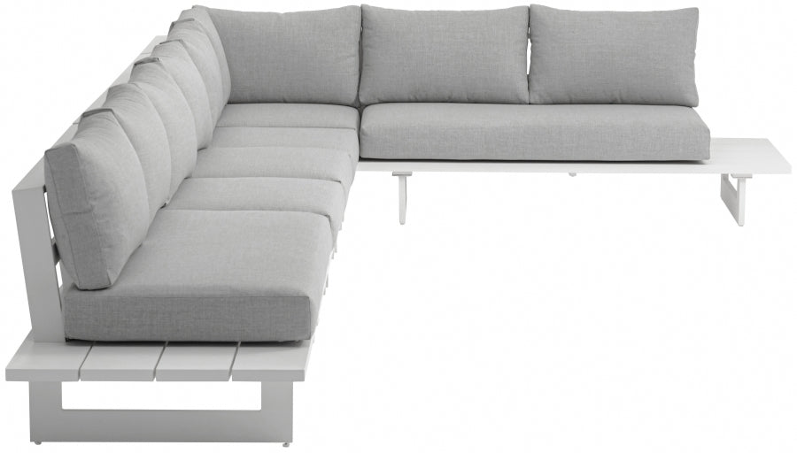 Maldives 102" Water Resistant Fabric Upholstered Outdoor Patio 6pc. Modular Sectional