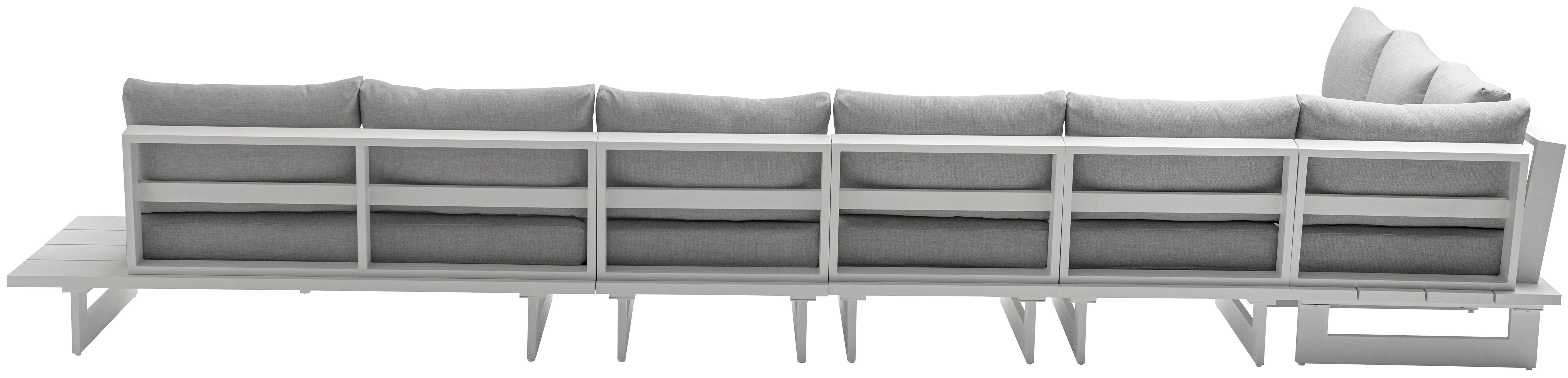 Maldives 184.5" Water Resistant Fabric Upholstered Outdoor Patio 6pc. Modular Sectional