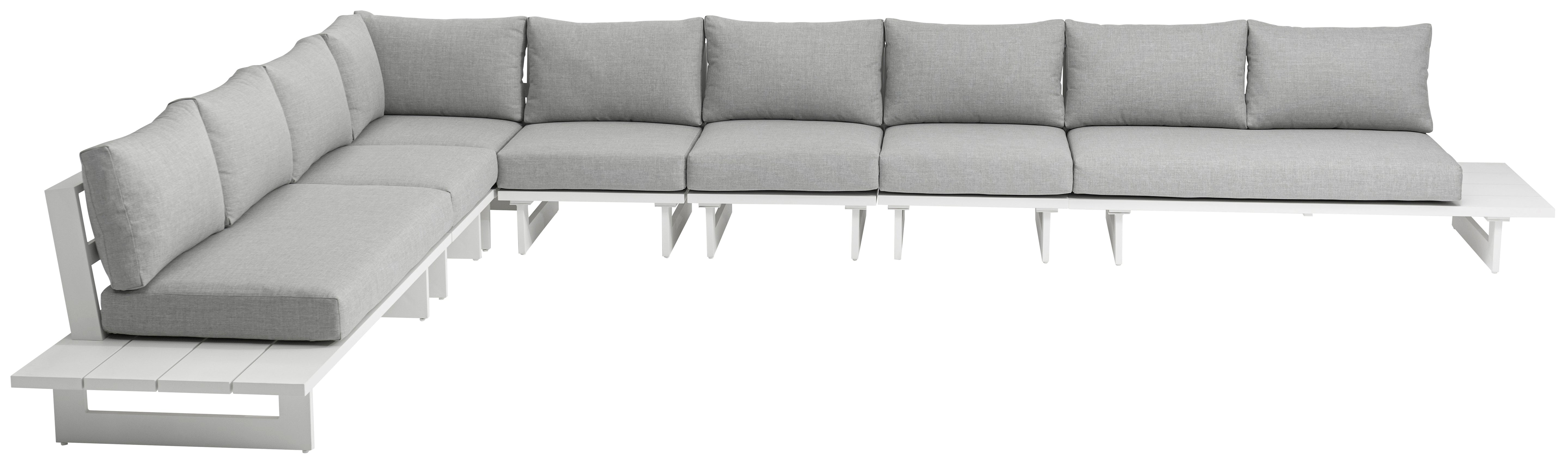 Maldives 184.5" Water Resistant Fabric Upholstered Outdoor Patio 7pc. Modular Sectional