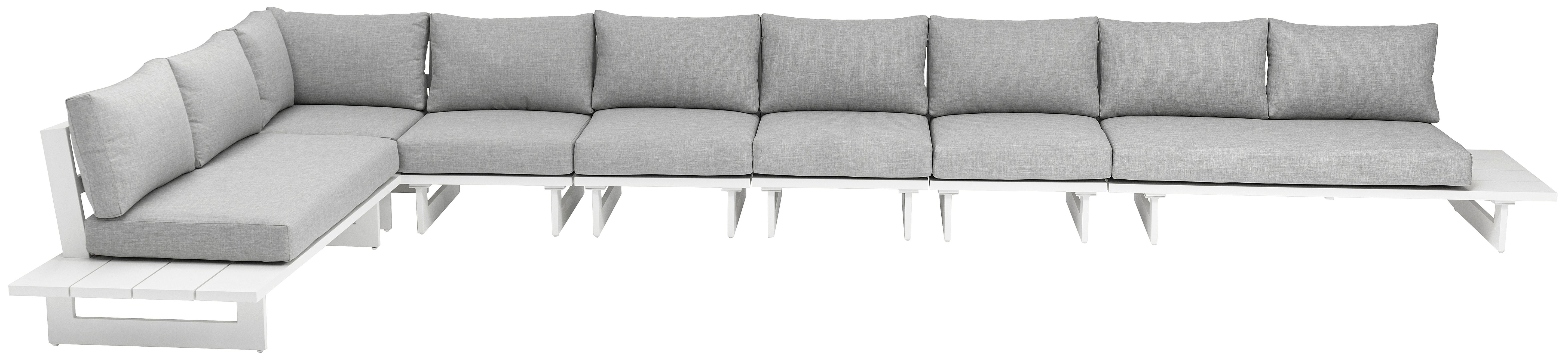Maldives 212" Water Resistant Fabric Upholstered Outdoor Patio 7pc. Modular Sectional
