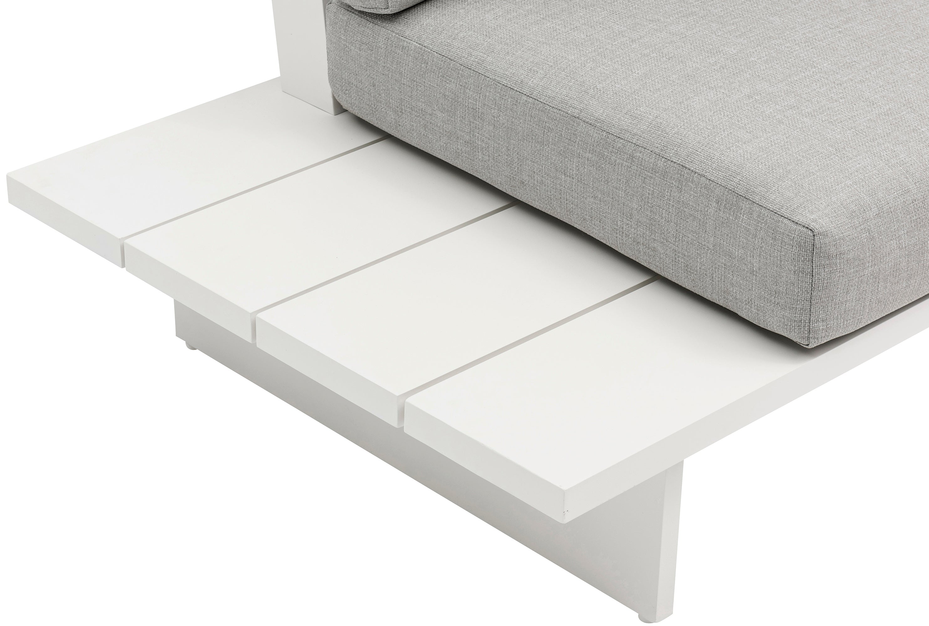 Maldives 157" Water Resistant Fabric Upholstered Outdoor Patio 7pc. Modular Sectional