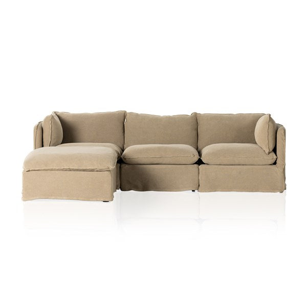 Andre Slipcover 3-piece Sofa Sectional