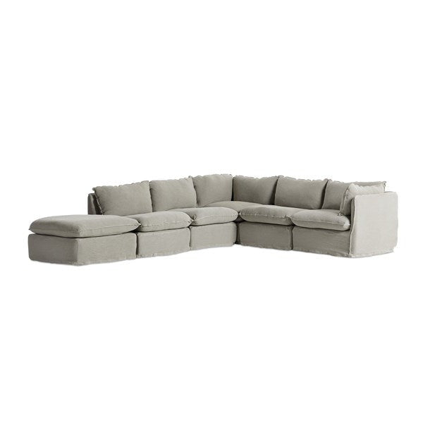 Andre Slipcover 5-piece Sofa Sectional