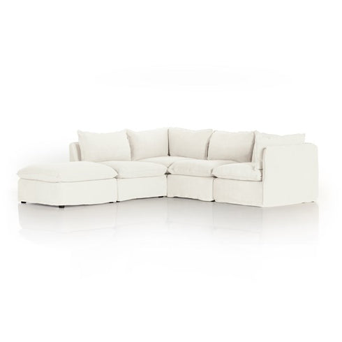 Andre Slipcover 4-piece Sofa Sectional