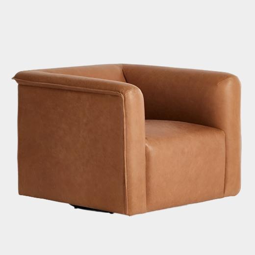 Shaw Leather Swivel Chair